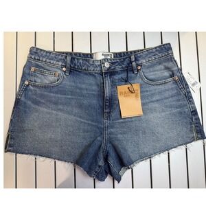 Pacsun Rare DNM Edit Womens High Rise Cut Off Denim Shorts Blue Wash Size 31 NWT